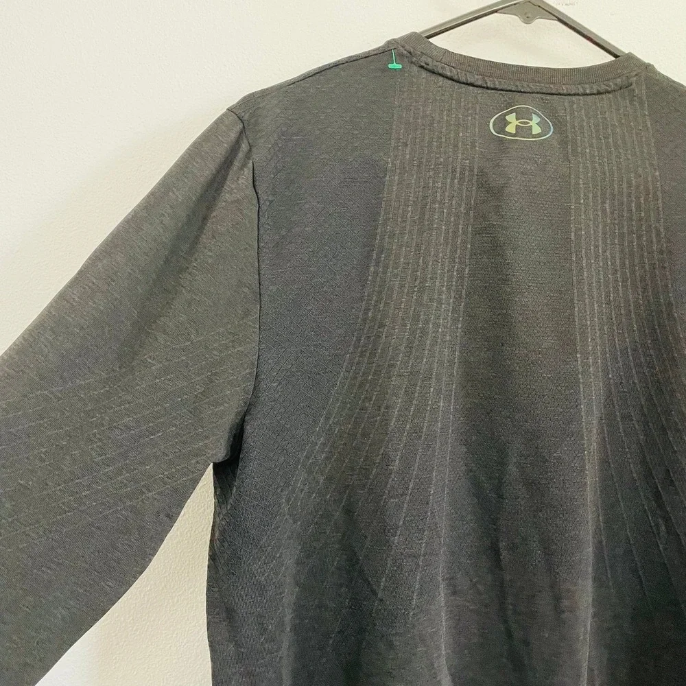 Under Armour Shirt Utah Utes Volleyball Rush HeatGear Black Mens Medium Gorpcore - Picture 6 of 6